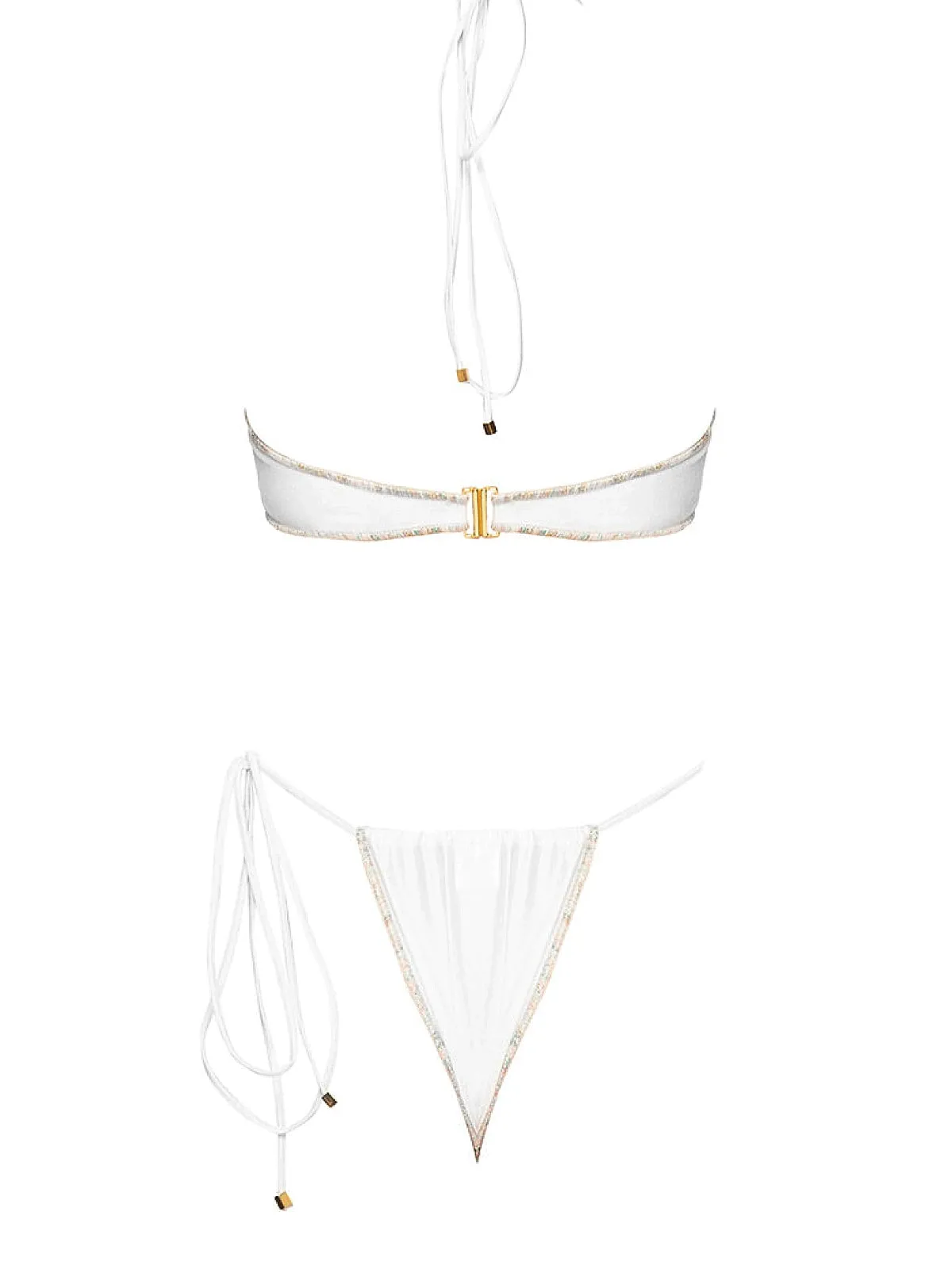 June Halter-Pearl Tie Side Bikini