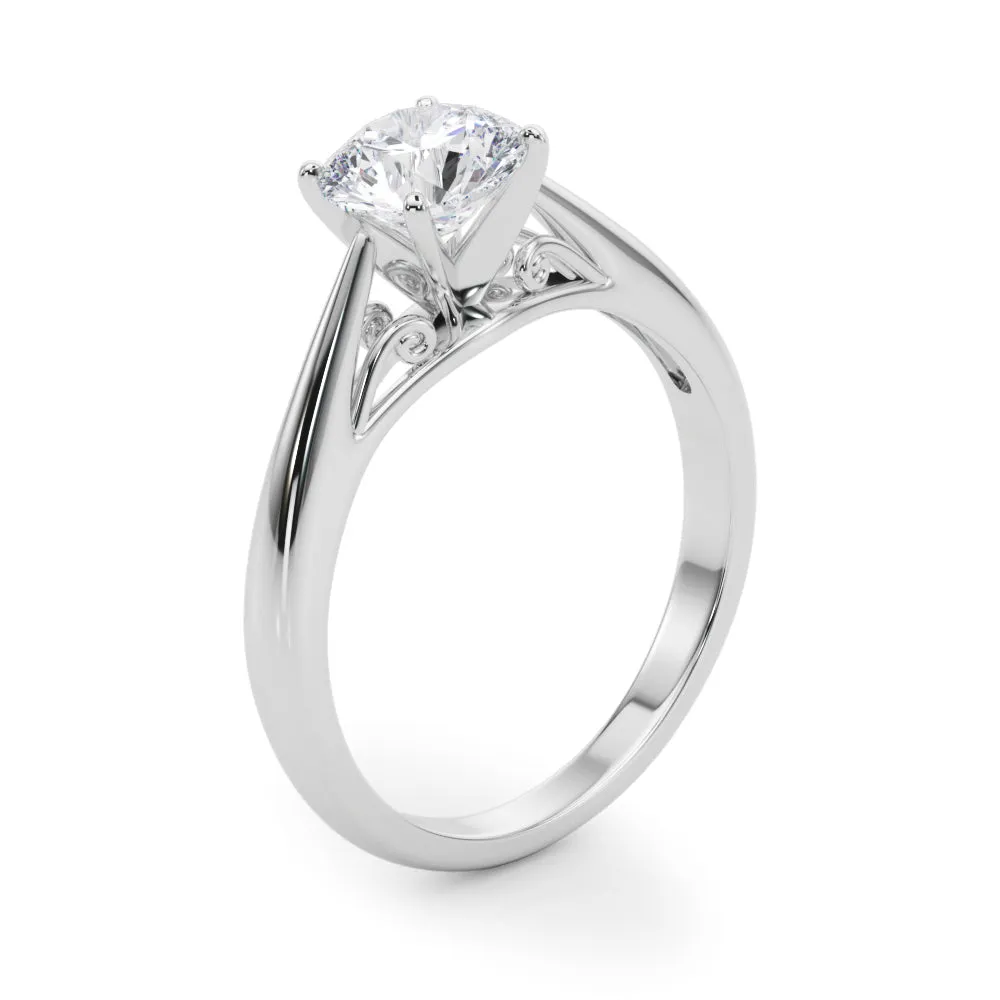 Katerina Round Lab Grown Diamond Solitaire Engagement Ring IGI Certified
