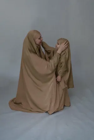 Khaki Adult prayer gown from "Mommy and Me" Prayer Khimar collection