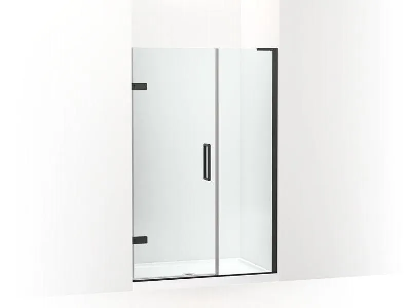 KOHLER K-27604-10L Composed 45-1/4"–46" W x 71-1/2" H frameless pivot shower door with 3/8" Crystal Clear glass and back-to-back vertical door pulls