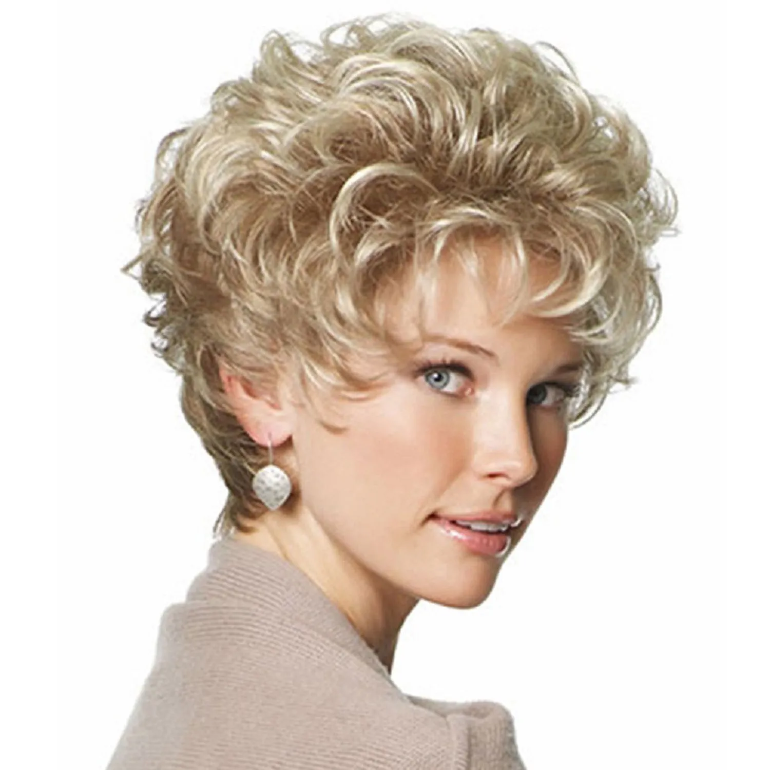 Kristen | Blonde Short Pixie Cut Curly Synthetic Hair Wig