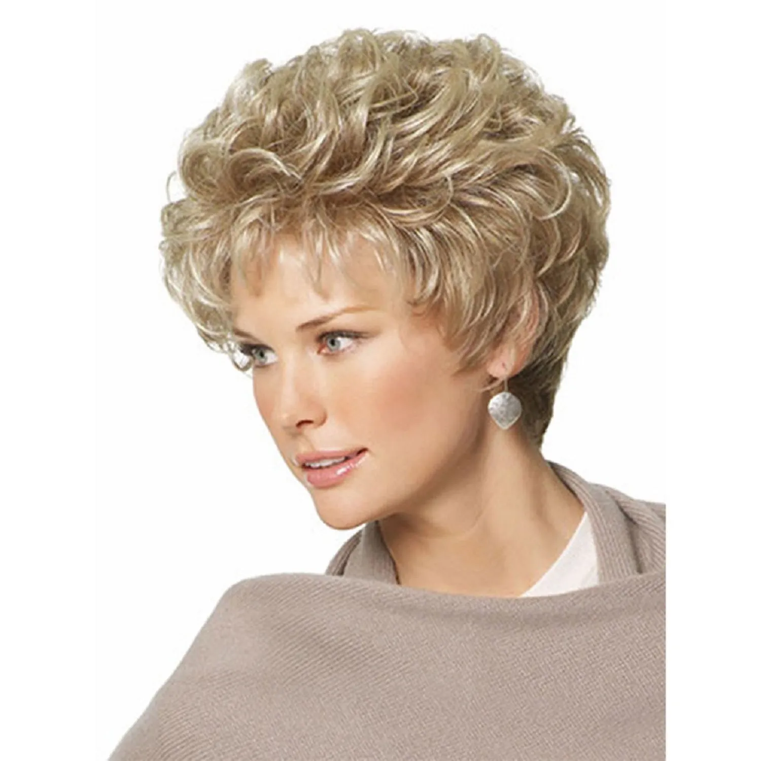 Kristen | Blonde Short Pixie Cut Curly Synthetic Hair Wig