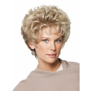 Kristen | Blonde Short Pixie Cut Curly Synthetic Hair Wig