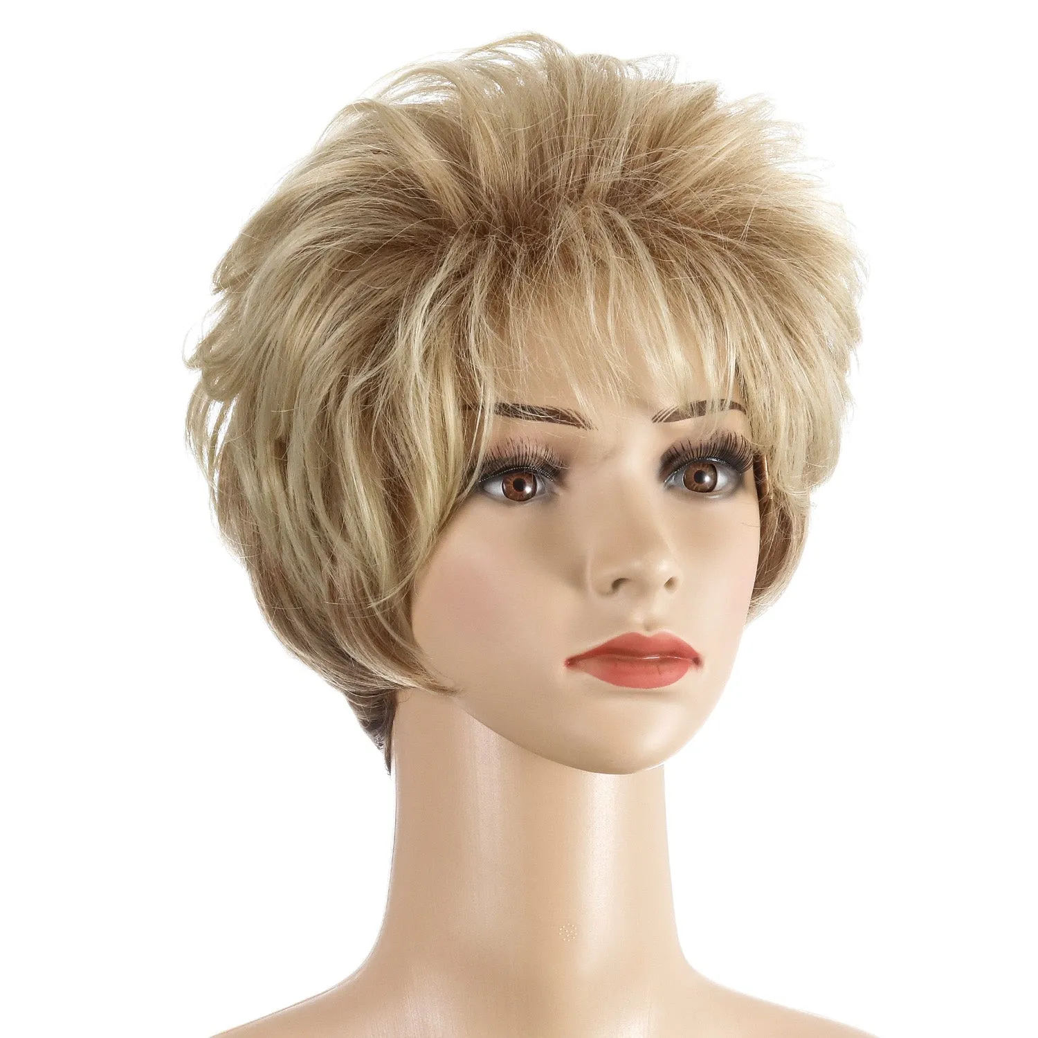 Kristen | Blonde Short Pixie Cut Curly Synthetic Hair Wig