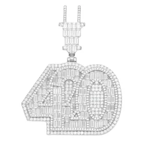 Lab-Created Moissanite 420 Plug Pendant Charm - M418269