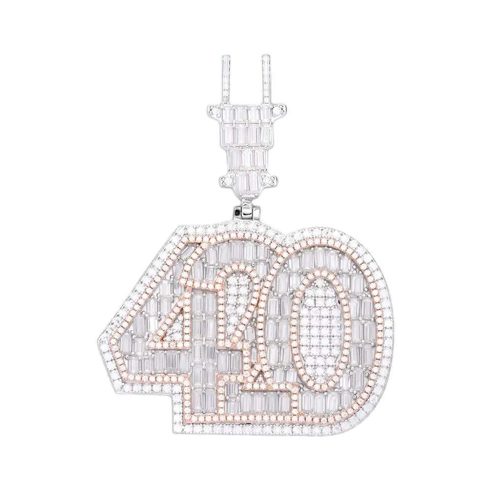 Lab-Created Moissanite 420 Plug Pendant Charm - M418269