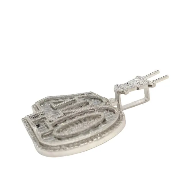 Lab-Created Moissanite 420 Plug Pendant Charm - M418269
