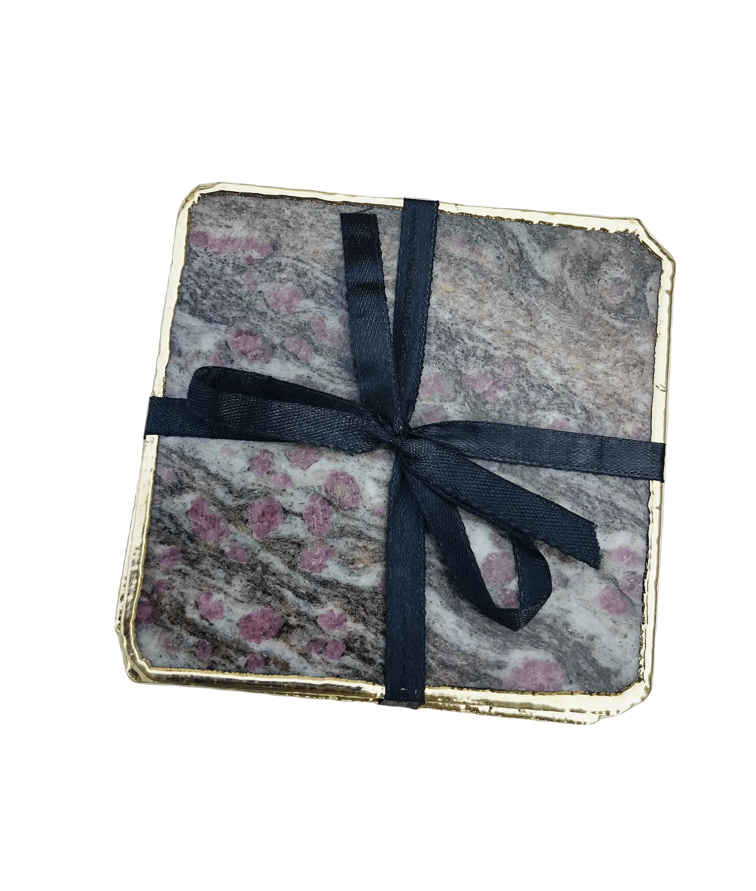 Lepidolite Agate Coaster Set of 4