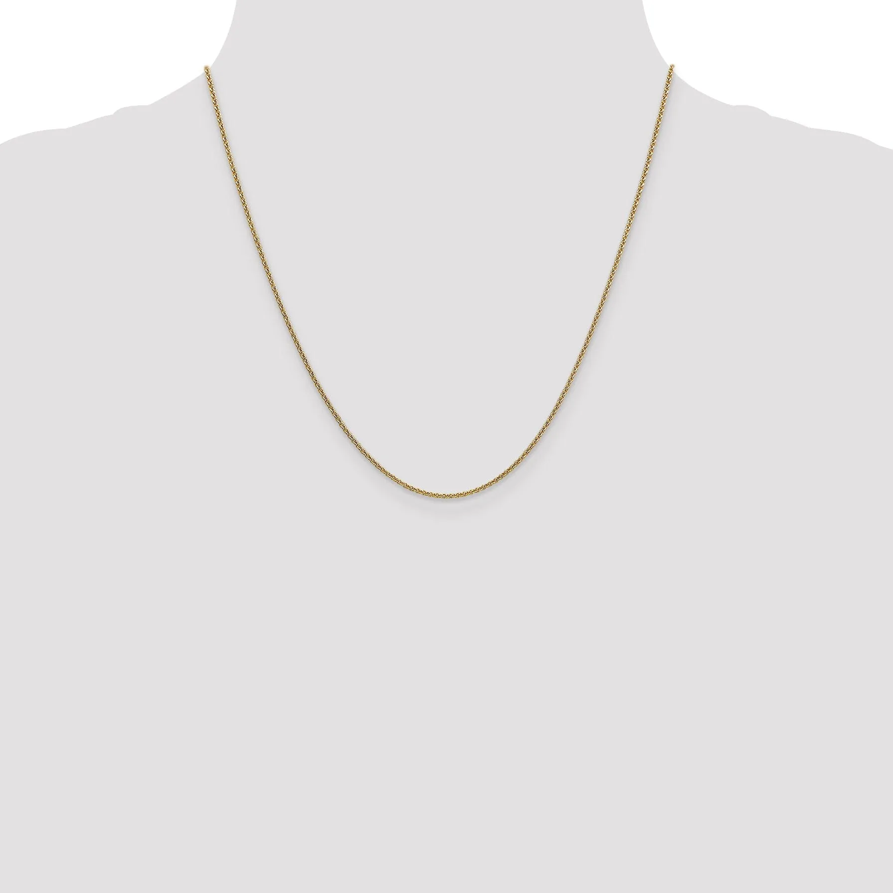 Leslie 14k Yellow Gold 1.6 mm Round Cable Chain