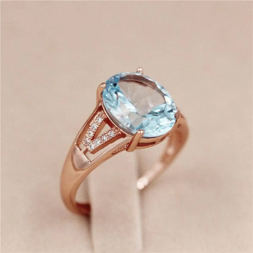 Light Blue Topaz Stone Ring