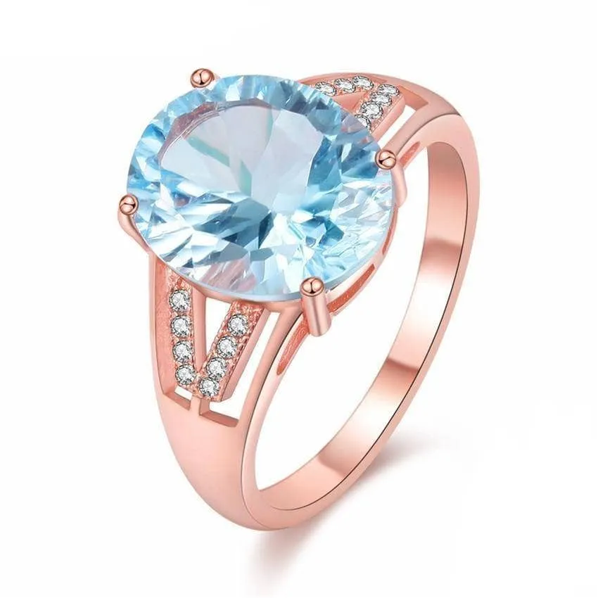 Light Blue Topaz Stone Ring