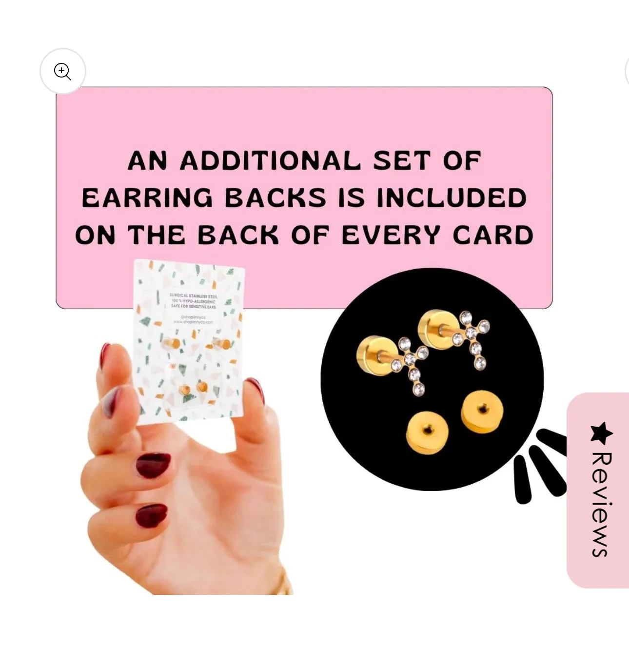 Linny Co Tara Light Pink Screwback Stud
