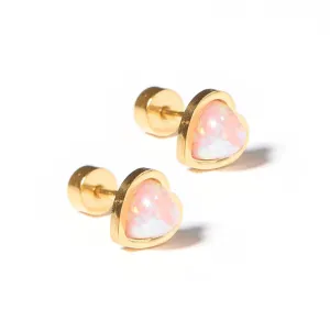 Linny Co Tara Light Pink Screwback Stud