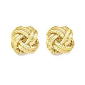 Love Knot Stud Earring in 14K Yellow Gold
