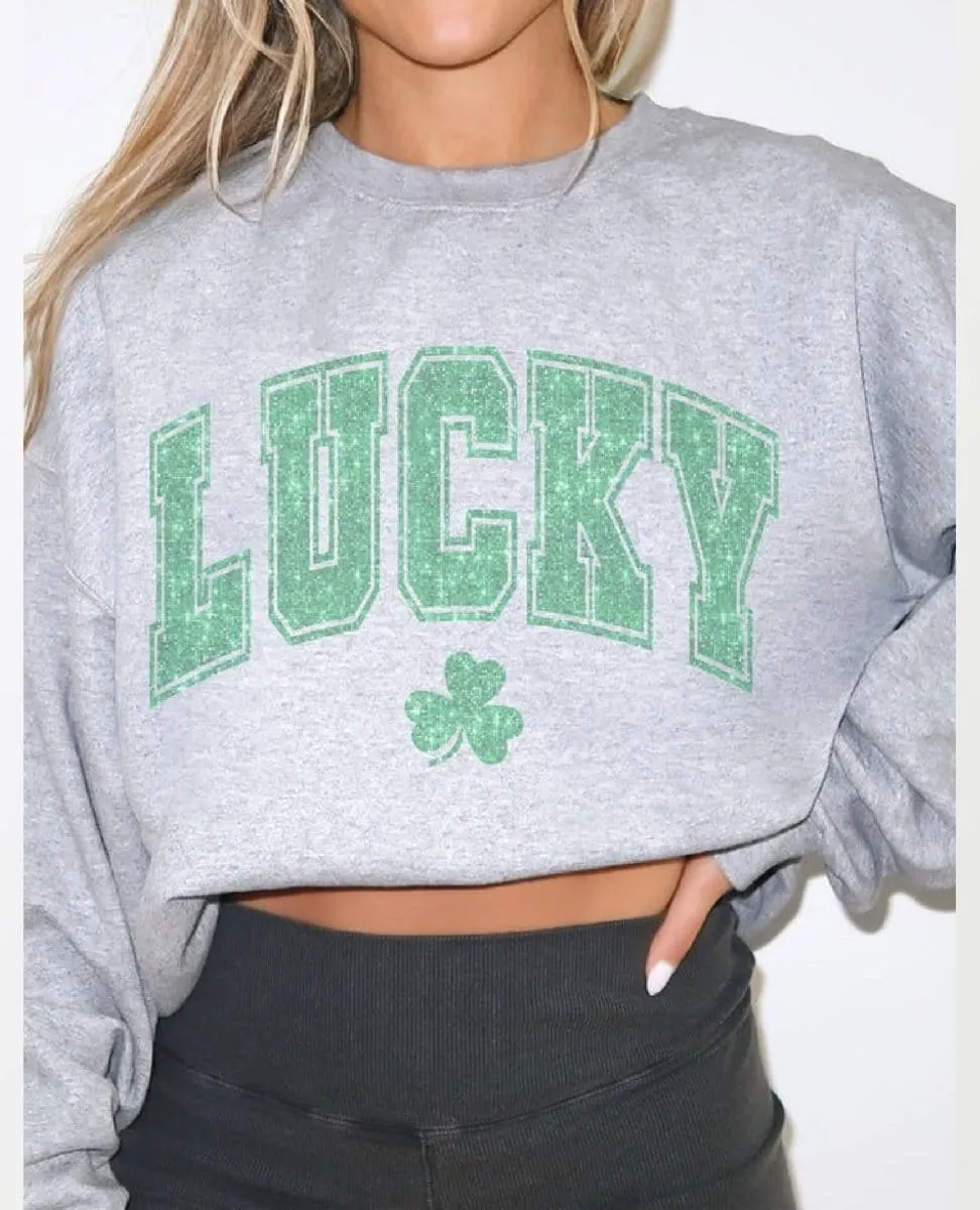 Lucky Clover Sweatshirt Heather Gray
