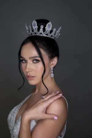 MADDEN LUXE Tiara, Bridal or Quinceanera Full Crown