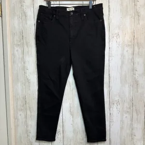 Madewell Black Jeans 10&quot; High Rise Skinny Womens 32P Stretch Pockets Casual