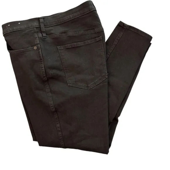 Madewell Black Jeans 10&quot; High Rise Skinny Womens 32P Stretch Pockets Casual