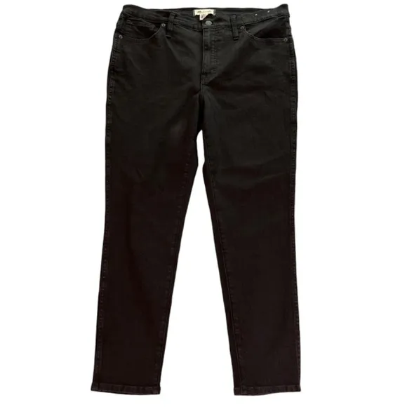 Madewell Black Jeans 10&quot; High Rise Skinny Womens 32P Stretch Pockets Casual