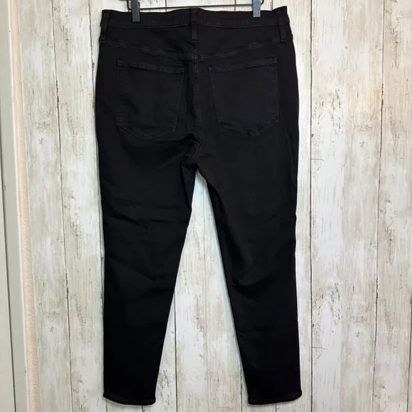 Madewell Black Jeans 10&quot; High Rise Skinny Womens 32P Stretch Pockets Casual