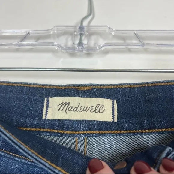 MADEWELL Curvy High Rise Skinny Jeans Dark Wash Denim Plus Size Stretchy 36