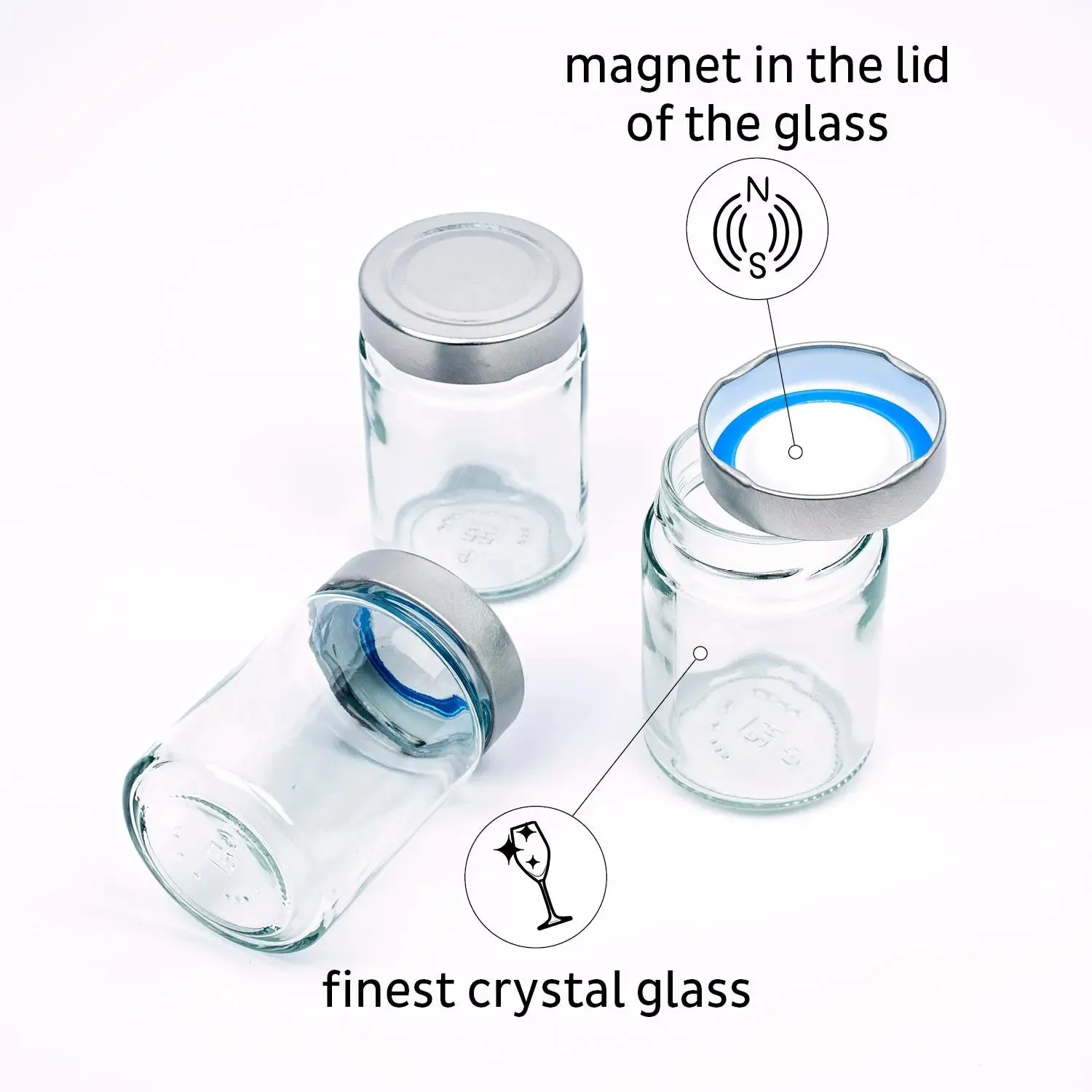 Magnetic Glass for Delicacies BLACK & CLASSY 192ml By Silwy
