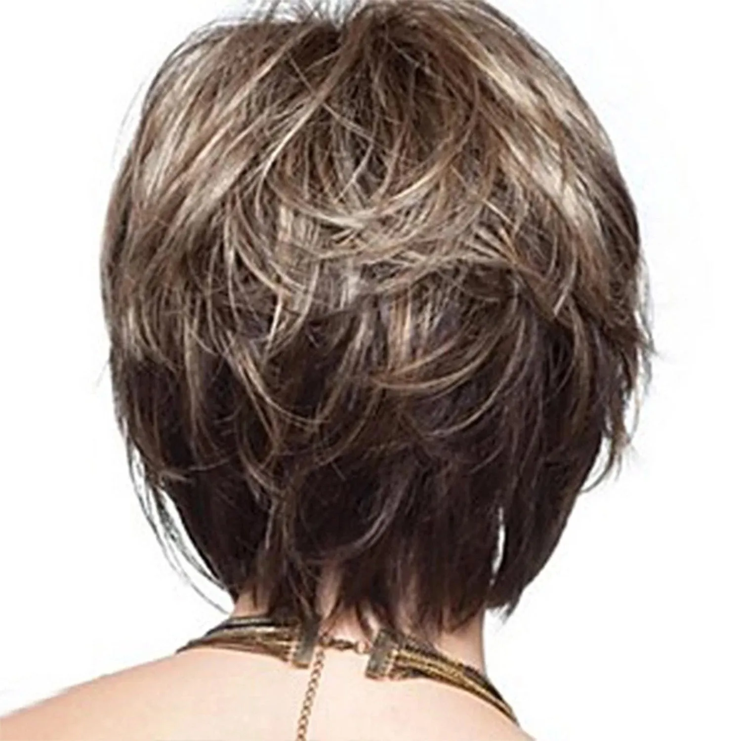 Margaret | Blonde Brown Medium Straight Synthetic Hair Wig
