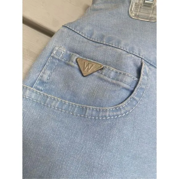 Max Mara Weekend Light Blue Denim Cotton Blend Washed Denim Midi Skirt Size 10