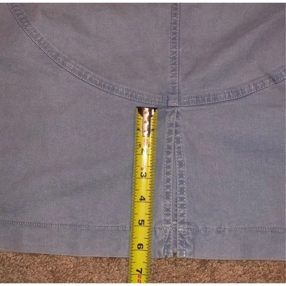 Max Mara Weekend Light Blue Denim Cotton Blend Washed Denim Midi Skirt Size 10