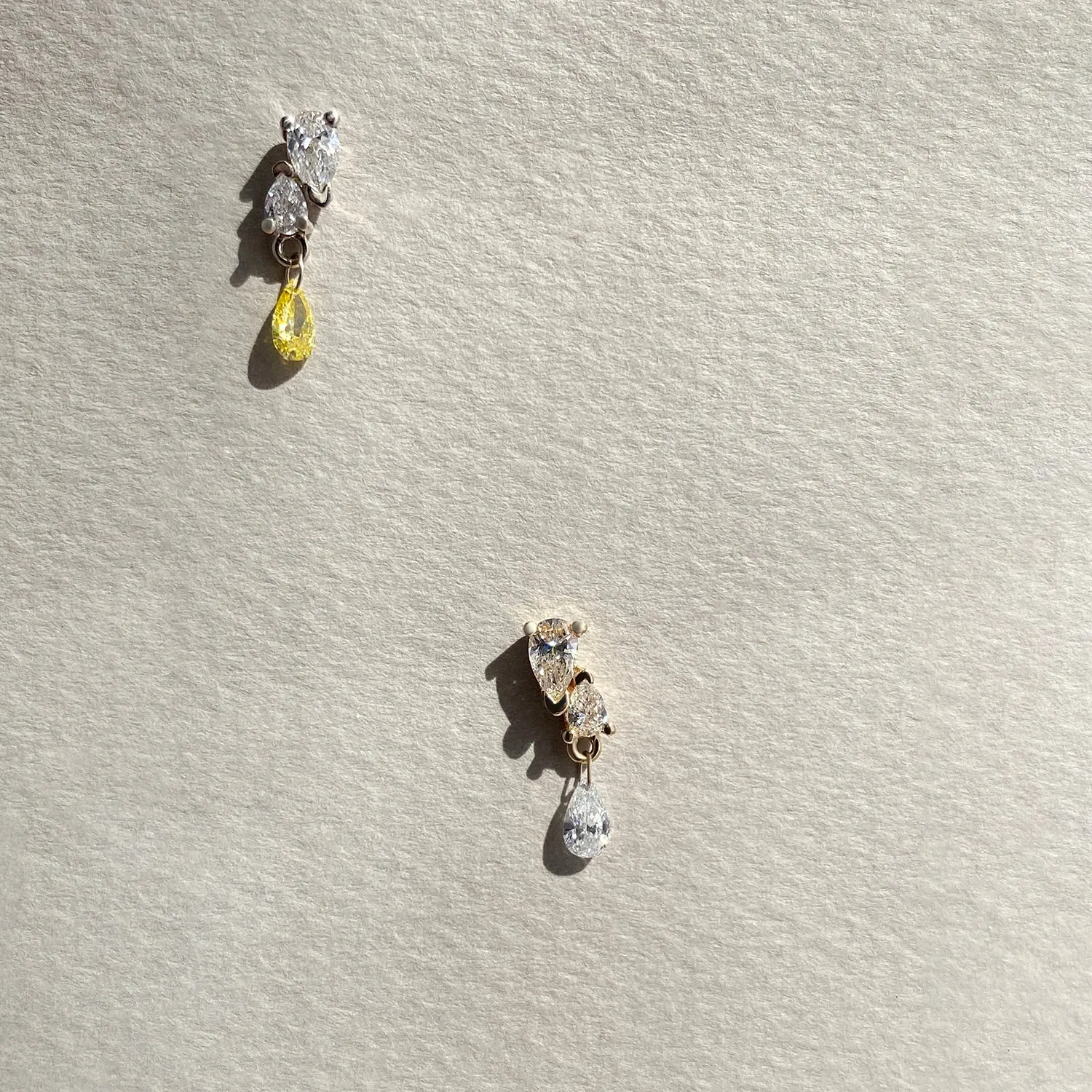 Me and You Diamond Dangle Earring