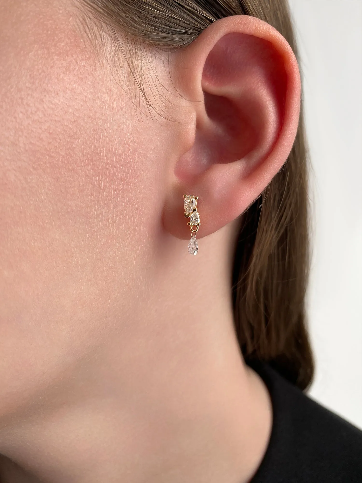 Me and You Diamond Dangle Earring