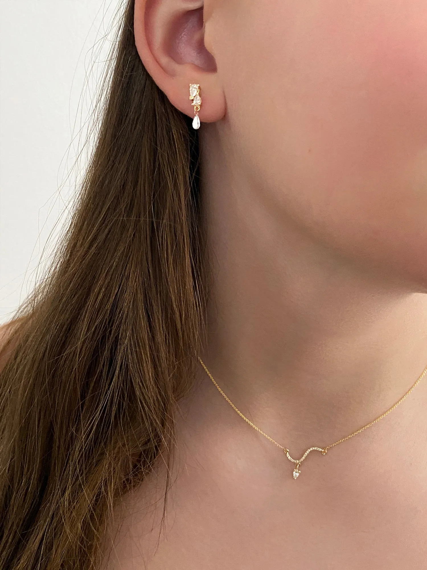 Me and You Diamond Dangle Earring