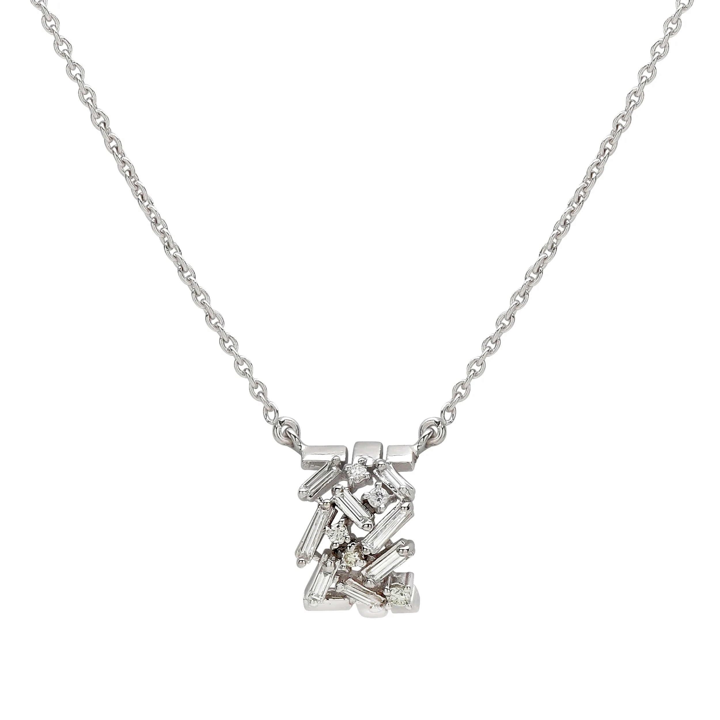 Melange Diamond Pendant Necklace