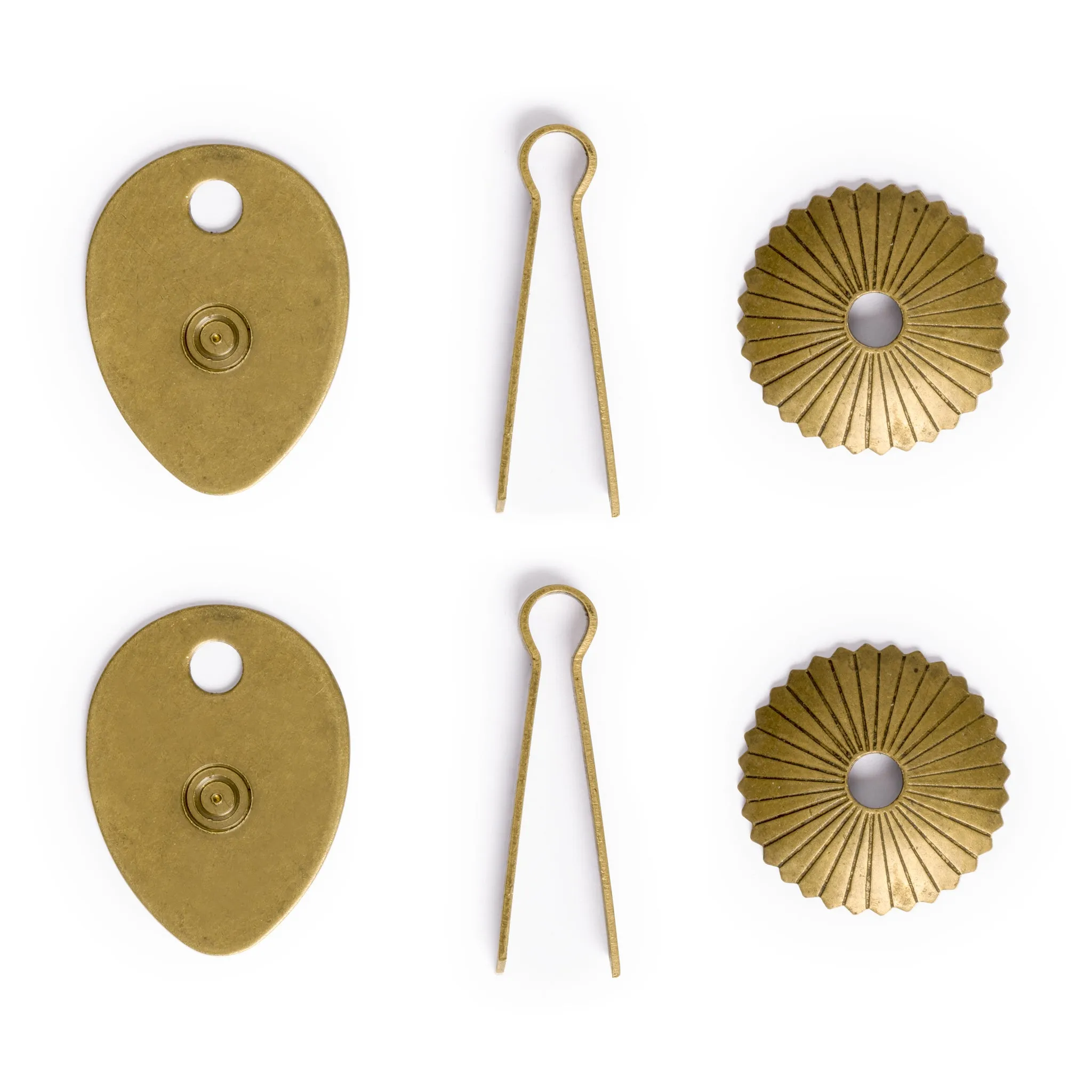 Melon Seed Brass Hardware Pulls 2.1" - Set of 2