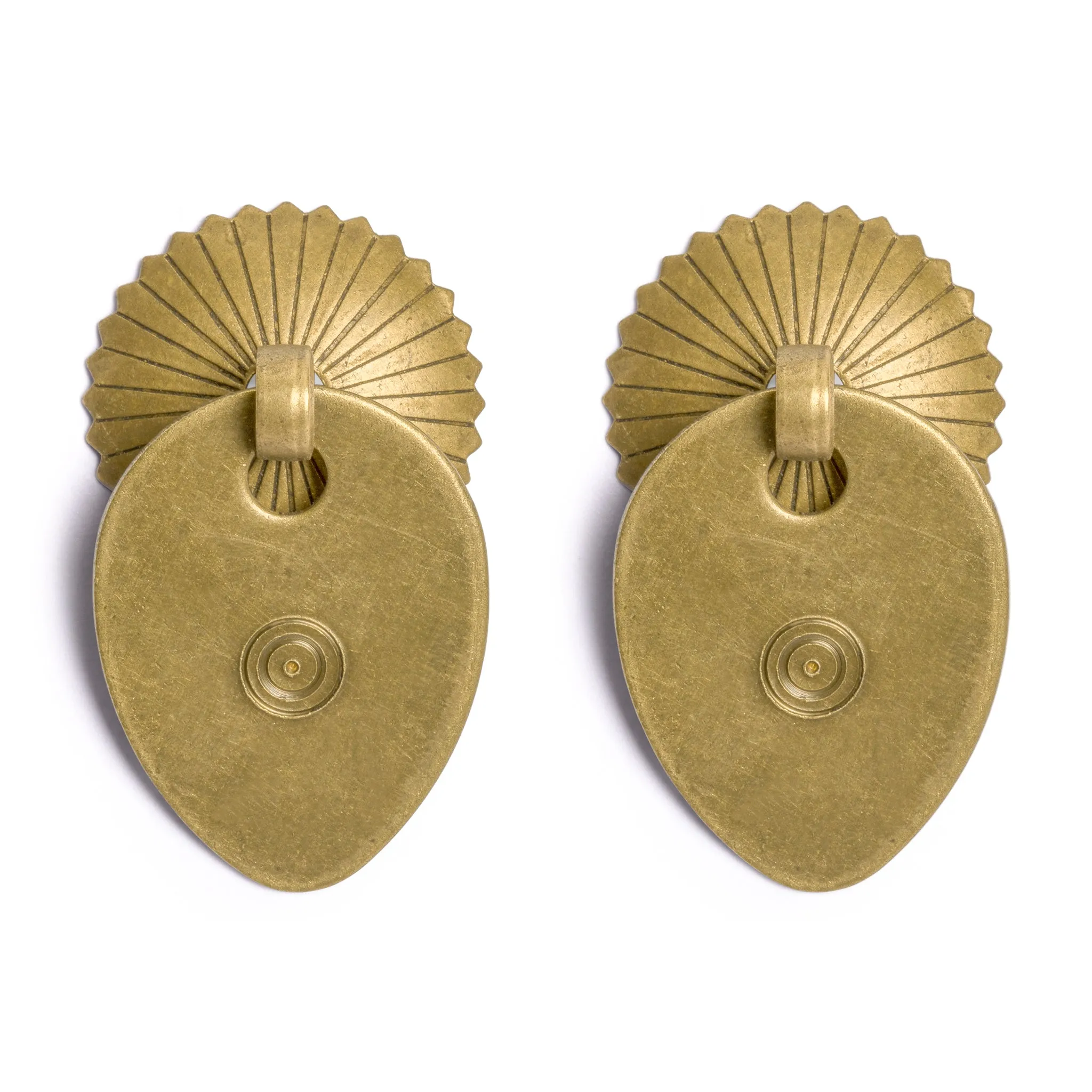 Melon Seed Brass Hardware Pulls 2.1" - Set of 2
