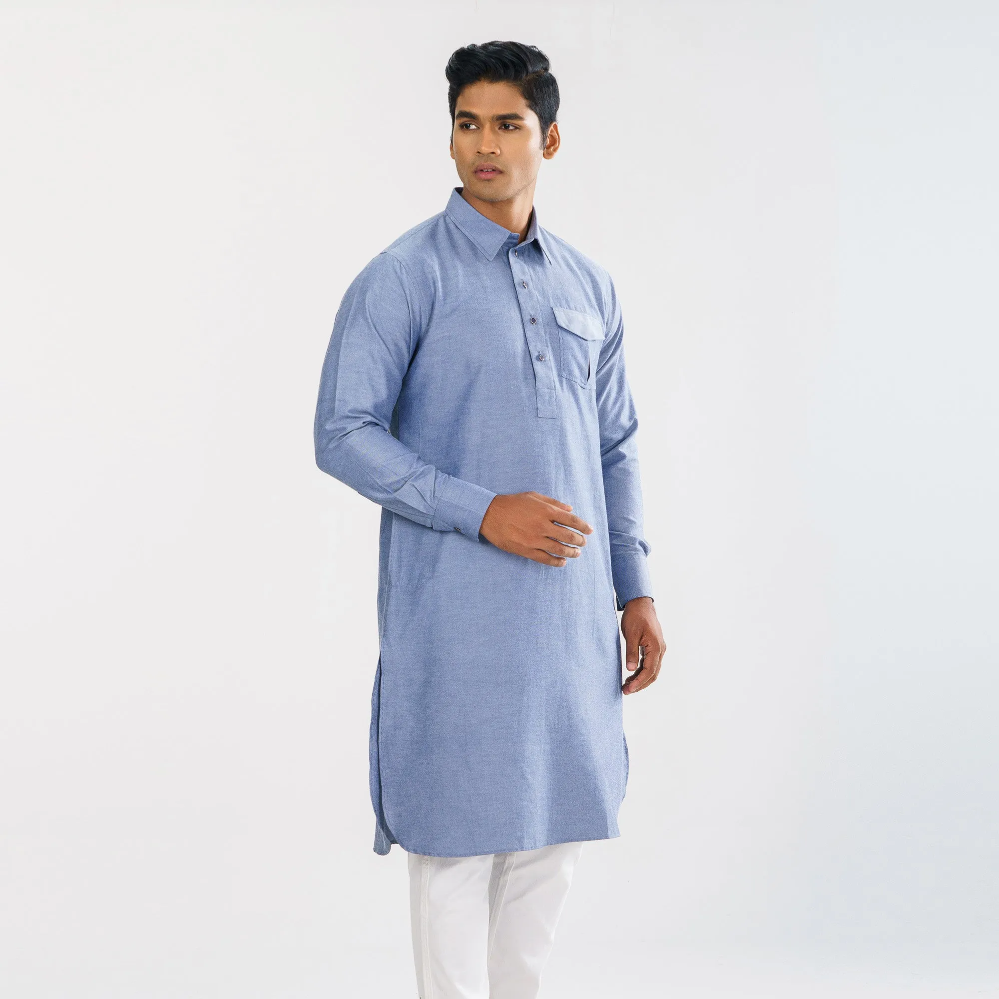 Mens Denim Panjabi