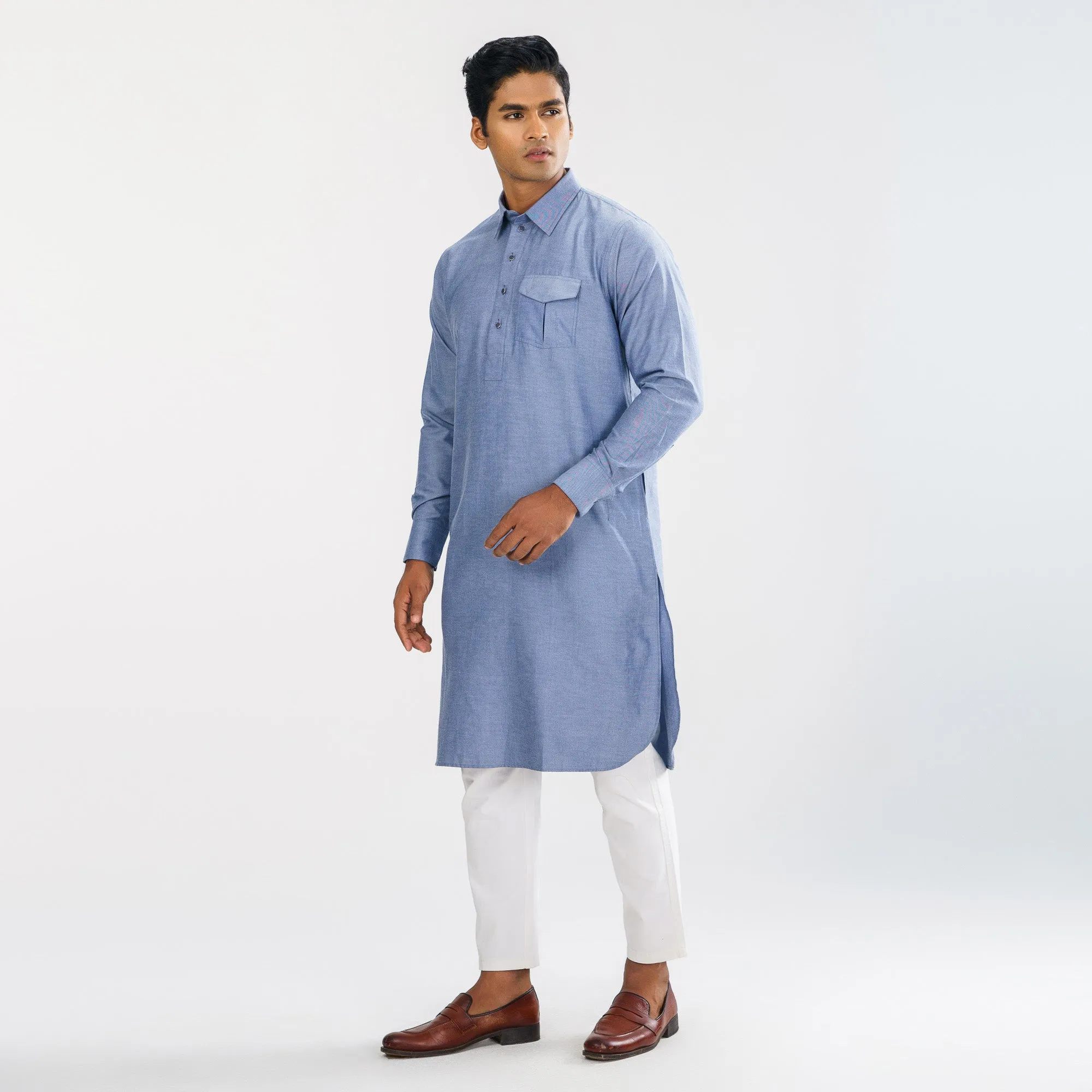 Mens Denim Panjabi