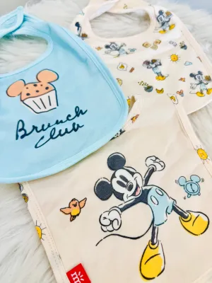 Mickey's Brunch Bunch Modal Magnetic Stay Dry Infant Bib 3-Pack