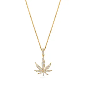 Micro Marijuana Leaf Piece (Fully Iced)