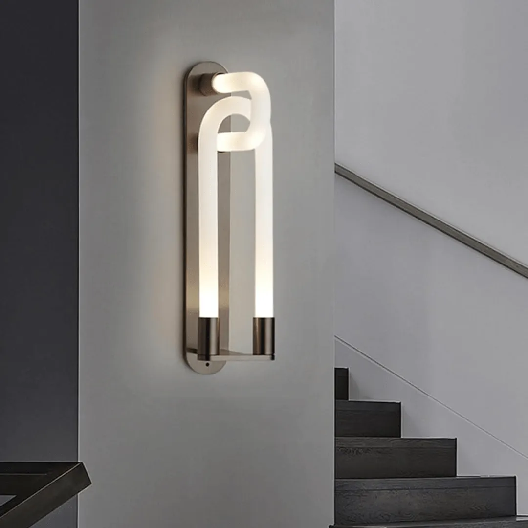 Modern Metal Strip Led Interlock Wall Lamp