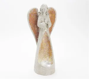 Mosaic Angel w/Kaleidoscope Light Rose Gold,q56074rg