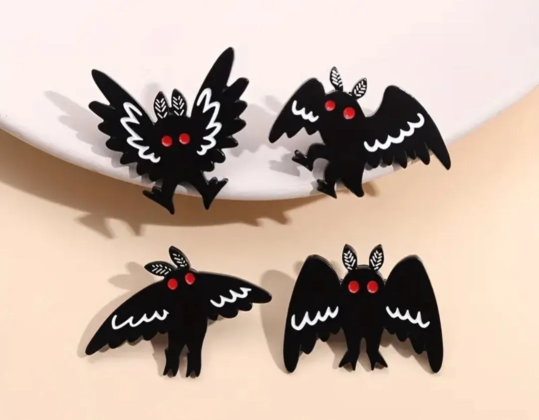 Mothman Enamel Pins 1 Random