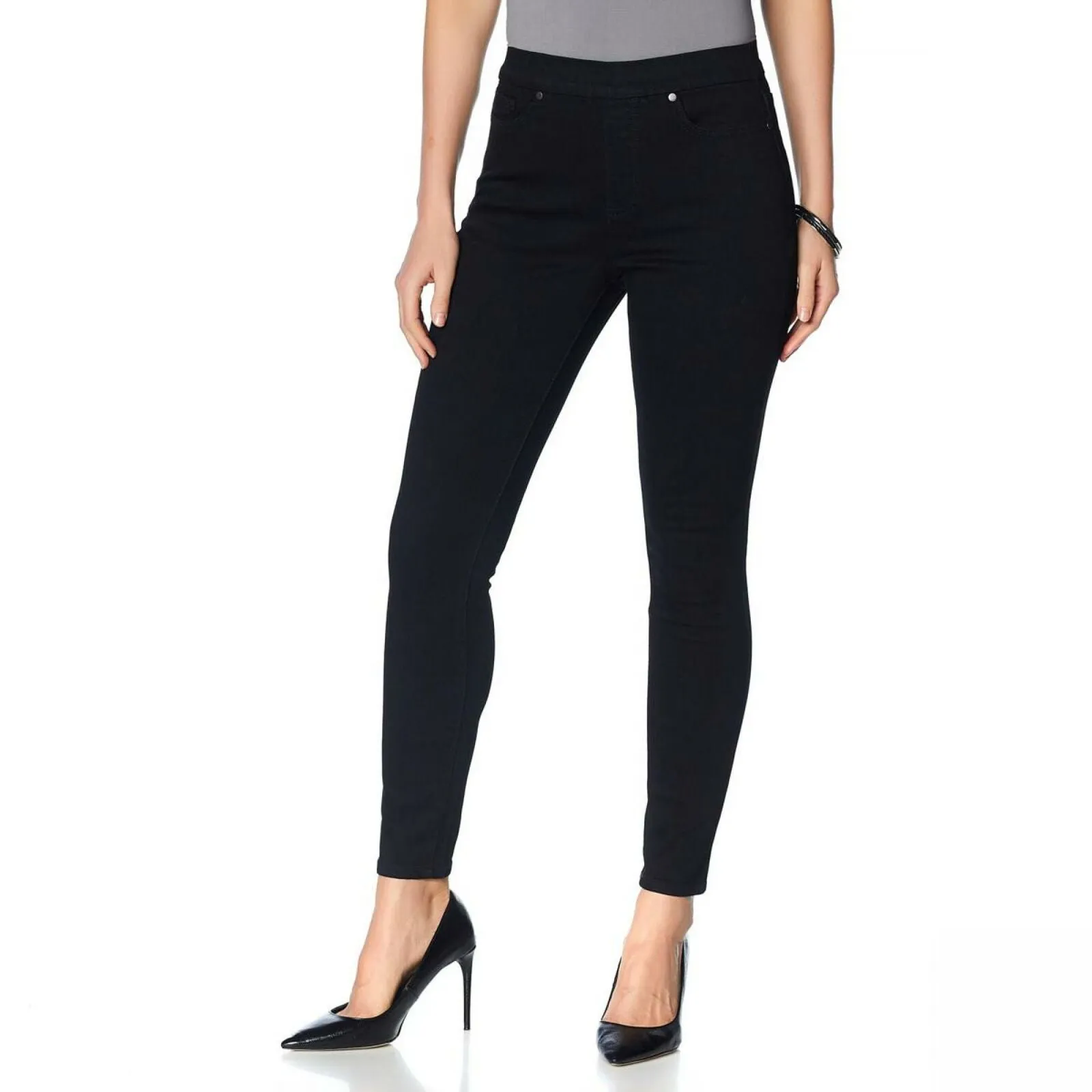 MOTTO Women's Plus Size Stretch Denim Pull On Jeggings