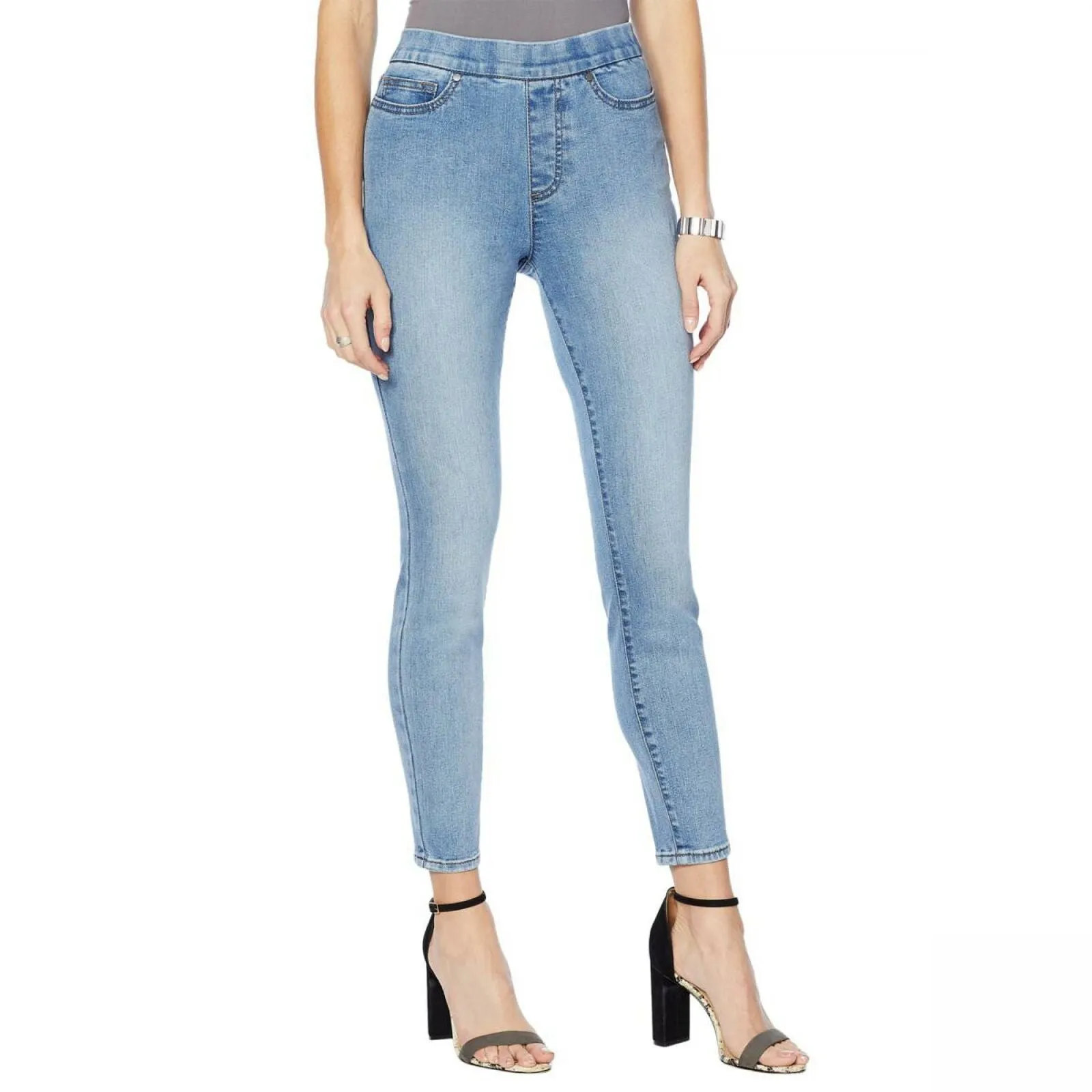 MOTTO Women's Plus Size Stretch Denim Pull On Jeggings