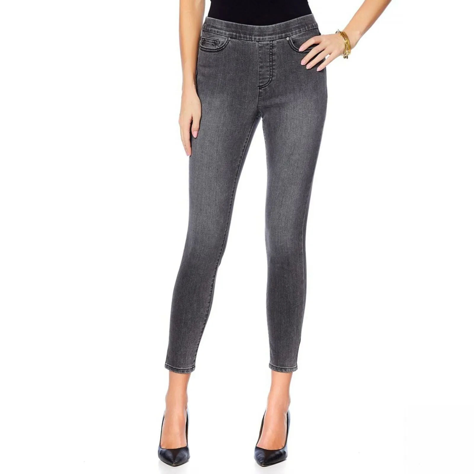 MOTTO Women's Plus Size Stretch Denim Pull On Jeggings