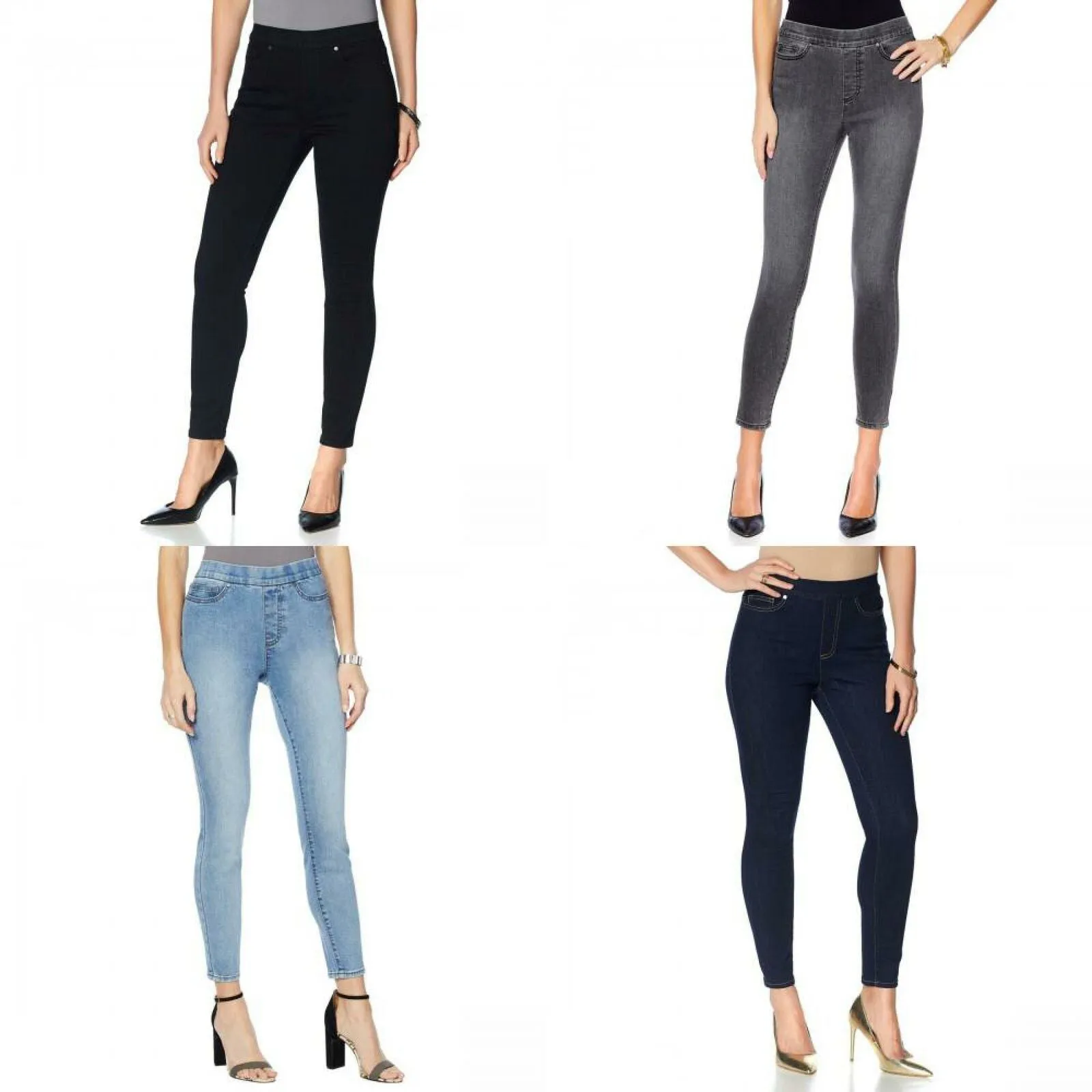 MOTTO Women's Plus Size Stretch Denim Pull On Jeggings