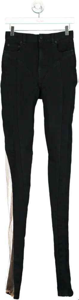 Mugler Black Denim Illusion Jeans UK 6