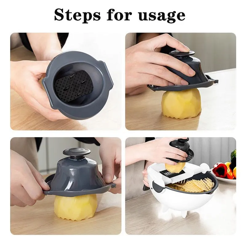 Multifunctional Kitchen Vegetable Peeling Slicer Bowl