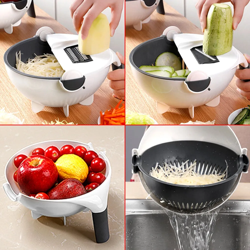 Multifunctional Kitchen Vegetable Peeling Slicer Bowl