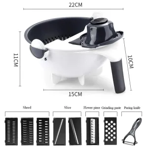 Multifunctional Kitchen Vegetable Peeling Slicer Bowl